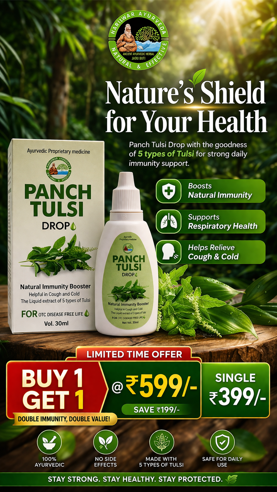 Panch Tulsi Drop β Natural Immunity Booster | Ayurvedic Protection for Daily Health